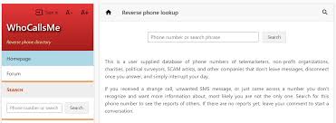 WhoCallsMe reverse phone number lookup site