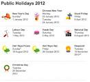 2012 Singapore Public Holidays