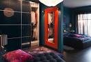 Bedrooms: Adorable Orange Framed Oversize Mirror Hanging At The ...
