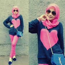 Pink Love Hijab (Atasan+Celana+Pashmina) | Butik online busana ...