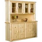 Northwoods Rustic Log Buffet with Hutch