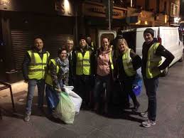 Homeless Street Cafe volunteers serving food in Dublin