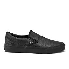 Vans Women's Classic Slip-On Perforated Leather Trainers - Black ...