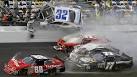Spectacular NASCAR crash at final corner launches car in mid-air ...