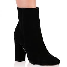 Presley Ankle Boots in Black Faux Suede | Public Desire