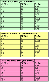 Size Chart | Kids Heels | best shoes for kids | baby toddler youth ...