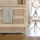 Light Blue Linen Crib Bedding | Baby Boy Linen Crib Bedding ...