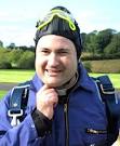 Rev Simon Doogan safely landed after his Sponsored Skydive. - 2006-324SimonDooganAghaleeParish_edited