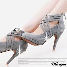 Grey Suede High Heels Picture #111888550 | Blingee.com