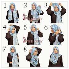 Gambar Tutorial Hijab Modern Syar'i | New Tutorial Hijab