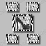 Inspirational Quote Zebra Print SMILE dream by collagebycollins