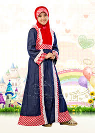 baju muslim anak perempuan aini 150406 merah | Gamis Anak ...