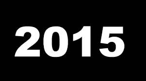 2015 written out in bold, white, font on a black background. 