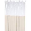 Shower curtains: Ivory WINDOW vinyl CLEAR TOP SHOWER CURTAIN 72 x ...