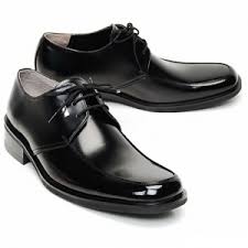 Oxfrod black synthetic Leather Lace Up dress shoes big size US11 ...