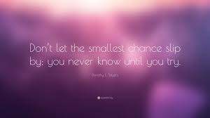 Image result for let the chance slip by