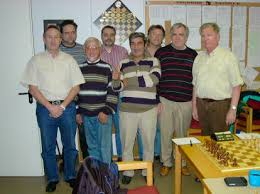 ... links nach rechts: Willi Peters, Jochen Seelig, Klaus Kuhnert, Wolfgang Reuter, Oktai Kassumov, Karl-Heinz Balduan, Ulrich Biskup und Willi Beckmann.