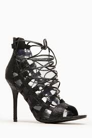 Wild Diva Virgo Open Toe Caged Lace Up Heels @ Cicihot Heel Shoes ...