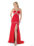 Wholesale -2013 Sexy mature red of One-shoulder Sheath Sweep