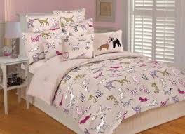 cute & girly dog-themed bedroom bedding duvet cover in pink with ...