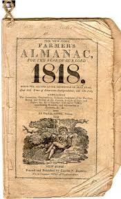 Picture of the front of an old almanac