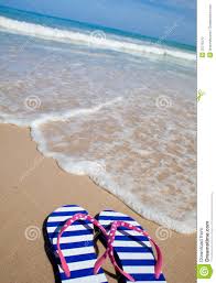 Colorful Flip-flop Sandals On Sea Beach Stock Photo - Image: 25715570