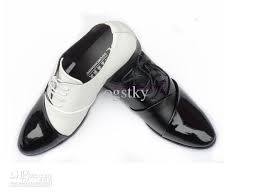 NEW Men's Groom Shoes Black White Color Matching Business Casual ...