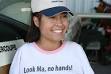 Jessica Cox wearing her Wright Flight hat after her first solo flight! - gI_JessicaCoxWrightFlight.JPG