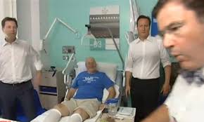 Surgeon David Nunn reprimanding the TV crew and officials who accompanied David Cameron and Nick Clegg on their visit to Guy\u0026#39;s on 14 June. - Surgeon-David-Nunn-reprim-007