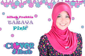 Jilbab Clover Taraya Pink | Jual jilbab online