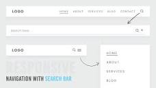Responsive Navigation Menu with Search Bar | Html CSS & Javascript ...