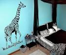 Jungle bedroom with giraffe, zebra stickers - decor by kimmie ...