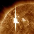 An impressive solar flare is