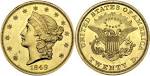 1849-P Liberty Head $20 1849-