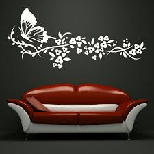 Aliexpress.com : Buy Butterfly +Flowers Big wall art sticker ...