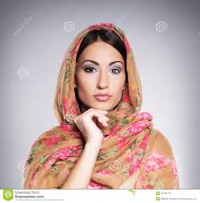 Portrait Of A Young Woman In Arabic Clothes Stock Images - Image ...