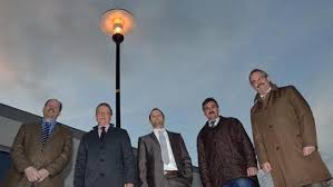 Ortstermin: (v.l.) Hans-Gerd Bräkling, Jakob Gerards, Eduard Sudheimer, Peter Pelzer und Bürgermeister Wolfgang Dieder. Foto: defi
