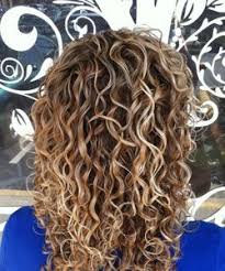 Blonde highlights on dark curly hair