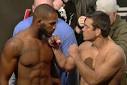 Jon Jones vs Lyoto Machida staredown pic from UFC 140 weigh ins ...