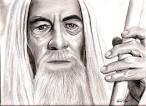 Gandalf Drawing - Gandalf Fine Art Print - Michael Mestas - gandalf-michael-mestas