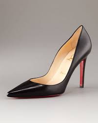 Christian Louboutin Pointed-Toe Black Leather Pump