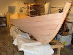 Turnover day for the first St Ayles skiff designed by Iain Oughtred - St-A-Skiff-461