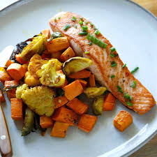 Salmon with Roasted Vegetables