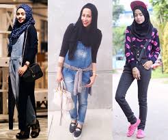 Gaya Stylish Para Hijabers dengan Padanan Hijab & Celana Kodok ...