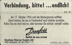 Telefonkarte: Danfoss Werner Kuster AG (Swisscom, Schweiz ... - Danfoss-Werner-Kuster-AG-back