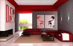 Interior Design : Stylish Room Design Ideas With Red Wall And ...