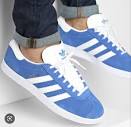 Adidas Gazelle Men Sz 13 Casual Shoe Blue White Suede Trainer ...