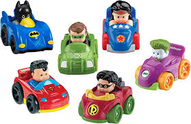 Fisher-Price Little People DC Super Friends, Wheelies Gift Set (6 Pack)