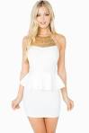 White Peplum Dress | Dressed Up Girl
