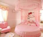 Decorations, Round Bed With Hello Kitty Decoration Theme For Kids ...